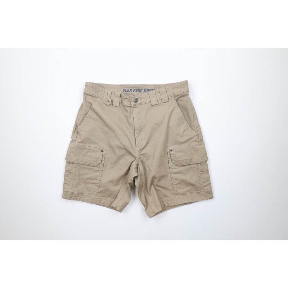 Duluth Trading Co Mens Size 34 Flex Firehose Relaxed Fit Canvas Cargo Shorts